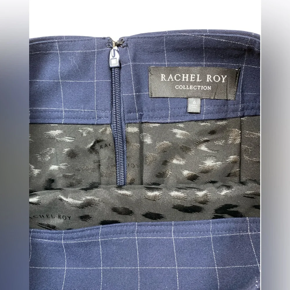 Rachel Roy Collection Navy Blue Asymmetrical Wrap Skirt Size 6‎